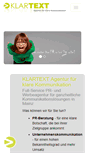 Mobile Screenshot of klartext-pr.de
